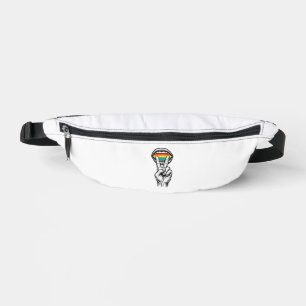 Vintage Rainbow Peace Hand Pride Vector Shirt_1 Bum Bags