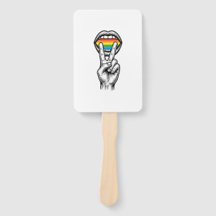 Vintage Rainbow Peace Hand Pride Vector Shirt_1 Fan