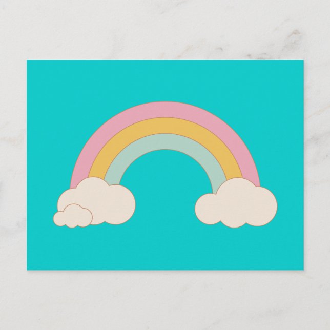 Vintage Rainbow Postcard (Front)