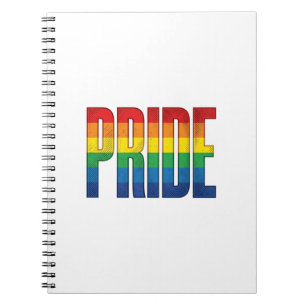 Vintage Rainbow Pride Typography Shirt Design_1 Notebook