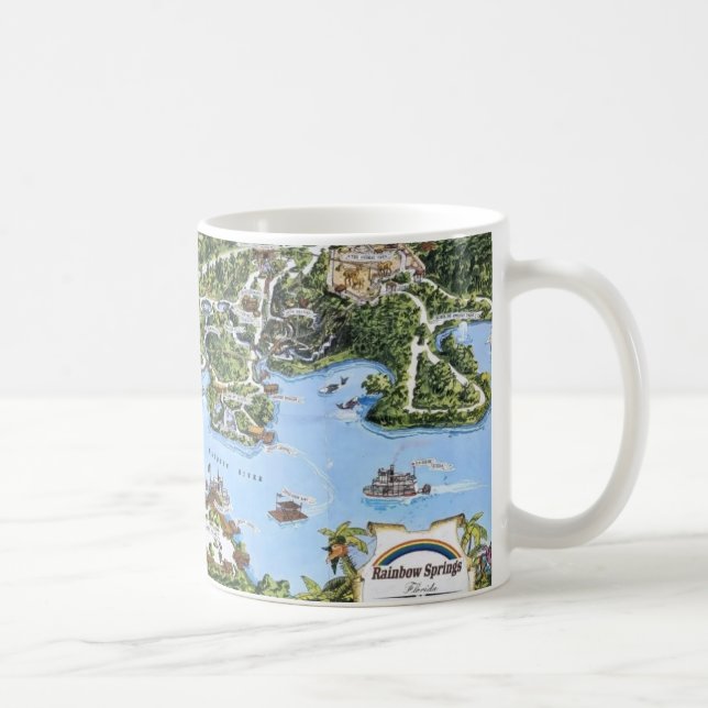 Vintage Rainbow Springs Florida Map Coffee Mug (Right)