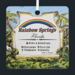 Vintage Rainbow Springs Florida Map Metal Tree Decoration<br><div class="desc">Florida's Rainbow Springs attraction map repurposed on an ornament. This was a vintage postcard so there may be some signs of wear showing on the image.</div>