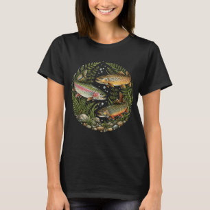 Vintage Rainbow Trout 90s River Wildlife Fishing I T-Shirt