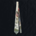 Vintage Rainbow Trout Fisherman Fishing for Fish Tie<br><div class="desc">Vintage illustration sports design featuring a fisherman fishing in a river. A rainbow trout is splashing and jumping out of the water.</div>