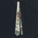 Vintage Rainbow Trout Fisherman Fishing for Fish Tie<br><div class="desc">Vintage illustration sports design featuring a fisherman fishing in a river. A rainbow trout is splashing and jumping out of the water.</div>