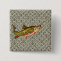 Vintage rainbow trout fly fishing illustration art