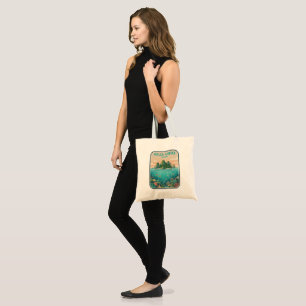 Vintage Raja Ampat Indonesia Coral Reef Dive Art Tote Bag