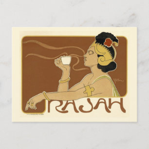 Vintage Rajah Coffee Advertisement Postcard