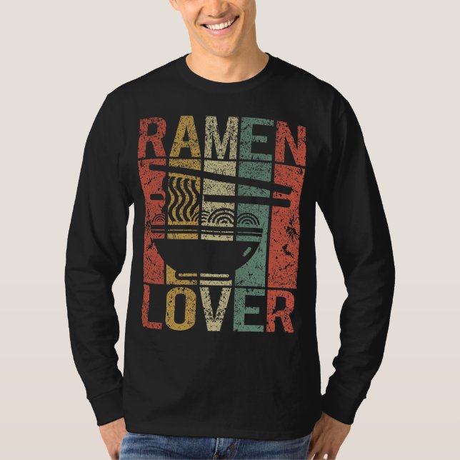 Vintage Ramen Lover (Grunge Effect) T-Shirt (Front)