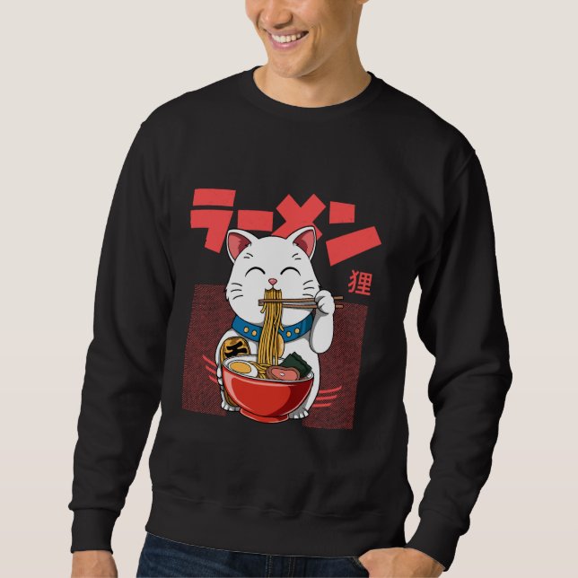 Vintage Ramen Maneki Neko Sweatshirt (Front)