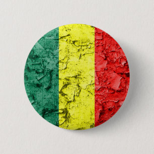 Vintage rasta flag 6 cm round badge