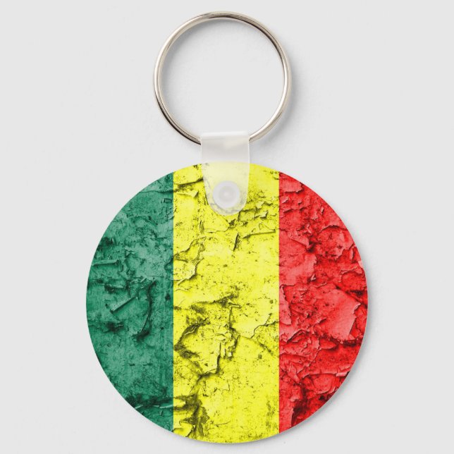 Vintage rasta flag key ring (Front)