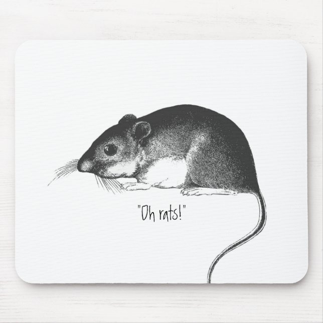 vintage rat mouse retro stylish chic   pad (Front)