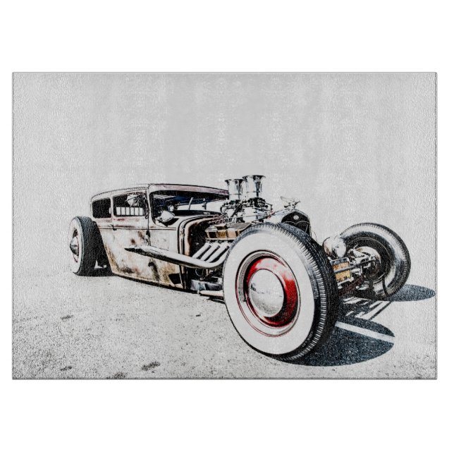Vintage Rat Rod Cutting Boards (Front)