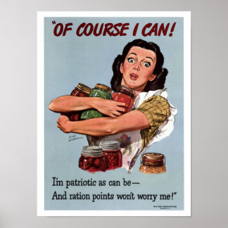 Vintage Ration Points Poster