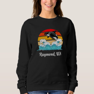 Vintage Raymond WA Distressed Orca Killer Whale Sweatshirt