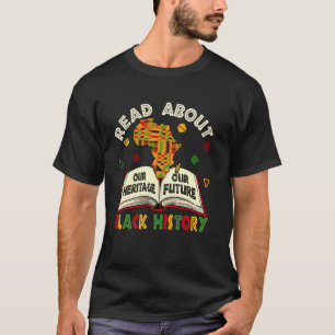 Vintage Read About Black History Kente African Ame T-Shirt