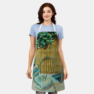 Vintage reading artwork apron