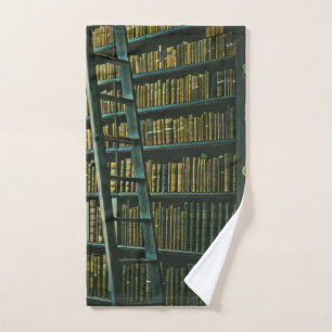 Vintage reading artwork gift hand towel
