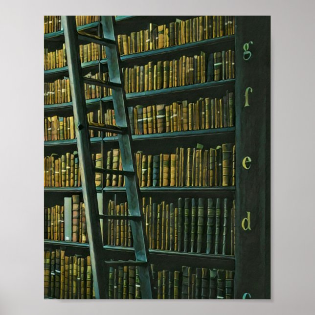 Vintage reading artwork gift poster (Front)
