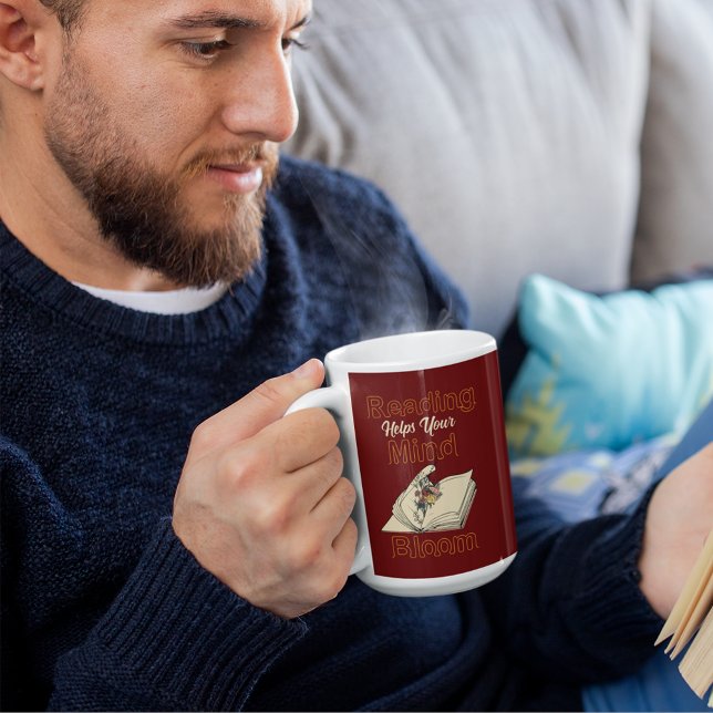 Vintage Reading Book Wild Flowers Coffee Mug (Creator Uploaded)