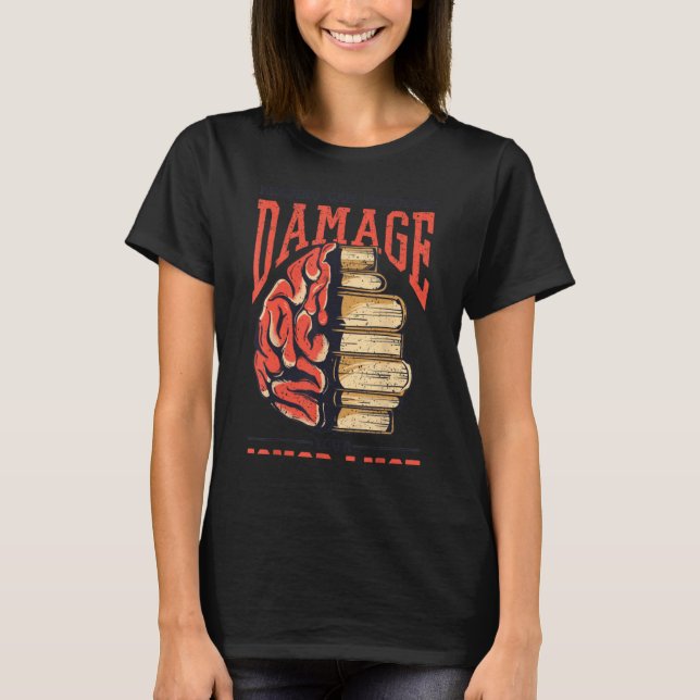 Vintage Reading Books Reading T-Shirt (Front)