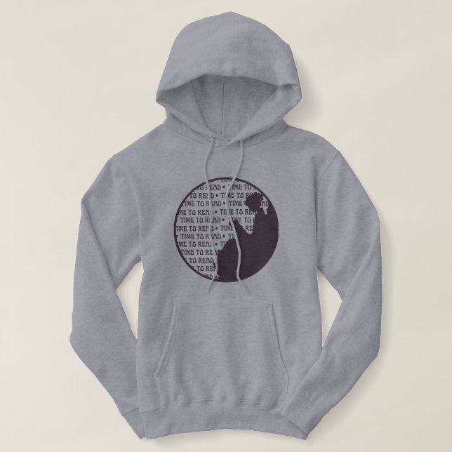 Vintage Reading Lady hoodie for Book lovers (Design Front)
