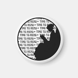 Vintage Reading Lady Magnet for Book lovers
