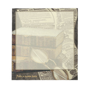 Vintage Reading Personalised Small Notepad