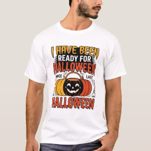 Vintage Ready For Halloween Candy Bucket Shirt Des