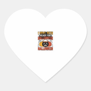 Vintage Ready For Halloween Candy Bucket Shirt Des Heart Sticker