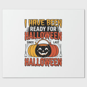 Vintage Ready For Halloween Candy Bucket Shirt Des Wrapping Paper