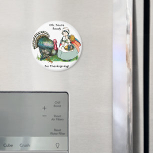 Vintage Ready For Thanksgiving Magnet