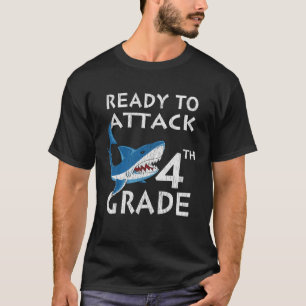 Vintage Ready To Attack 4th Grade First Day of Sch T-Shirt