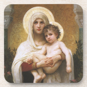 Vintage Realism, Madonna of the Roses, Bouguereau Coaster