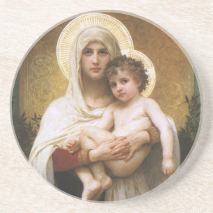 Vintage Realism, Madonna of the Roses, Bouguereau Coaster