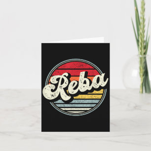 Vintage Reba Name Retro Style 70s 80s First For Me Card