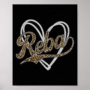 Vintage Reba Name Retro Style 70s 80s First For Me Poster
