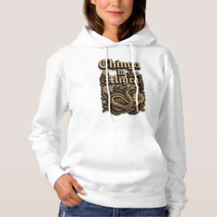 Vintage Rebellion: "Chinga la Migra" Gothic Crop Hoodie