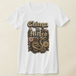 Vintage Rebellion: "Chinga la Migra" Gothic T-Shirt