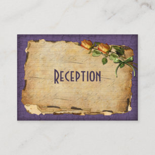 Vintage Reception Enclosure Card - Purple