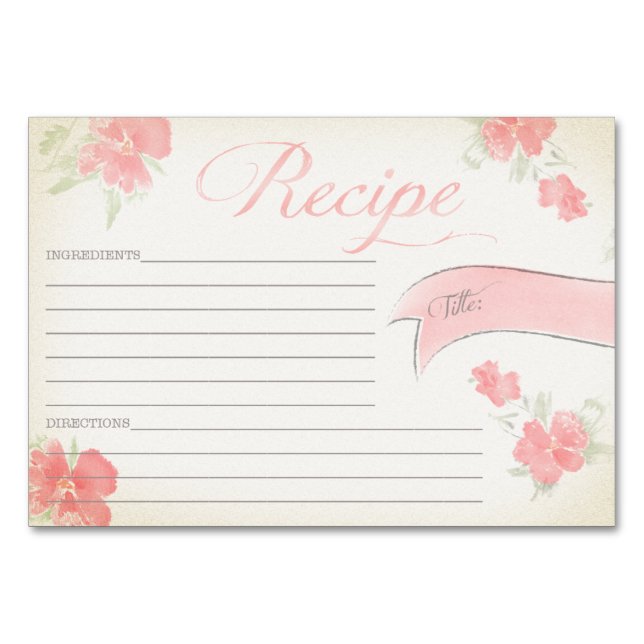 Vintage Recipe Card (Front)