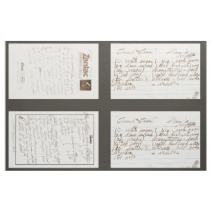 Vintage Recipe Cards Fabric