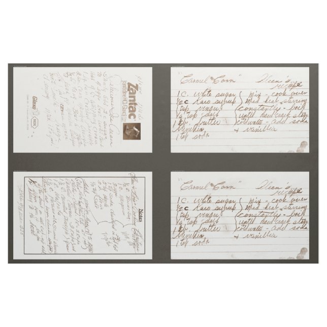 Vintage Recipe Cards Fabric (Yard)