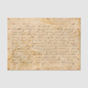 Vintage Recipe Mushroom Tissue Paper