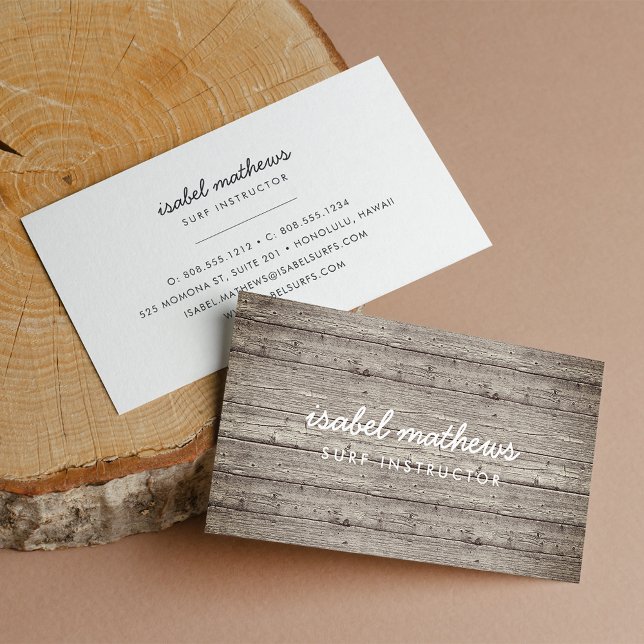 Vintage Reclaimed Wood Business Card (Creator Uploaded)