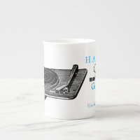 Vintage Record Player DJ Custom Birthday Mug
