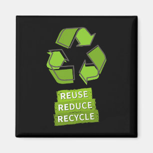 Vintage Recycle Logo Earth Day Nature Planet Conse Magnet