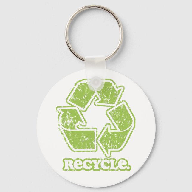 Vintage Recycle Sign Keychain (Front)