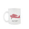 Vintage Red Airplane Frosted Glass Mug